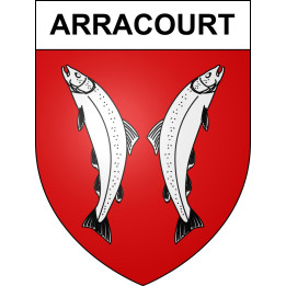 Pegatinas escudo de armas de Arracourt adhesivo de la etiqueta engomada