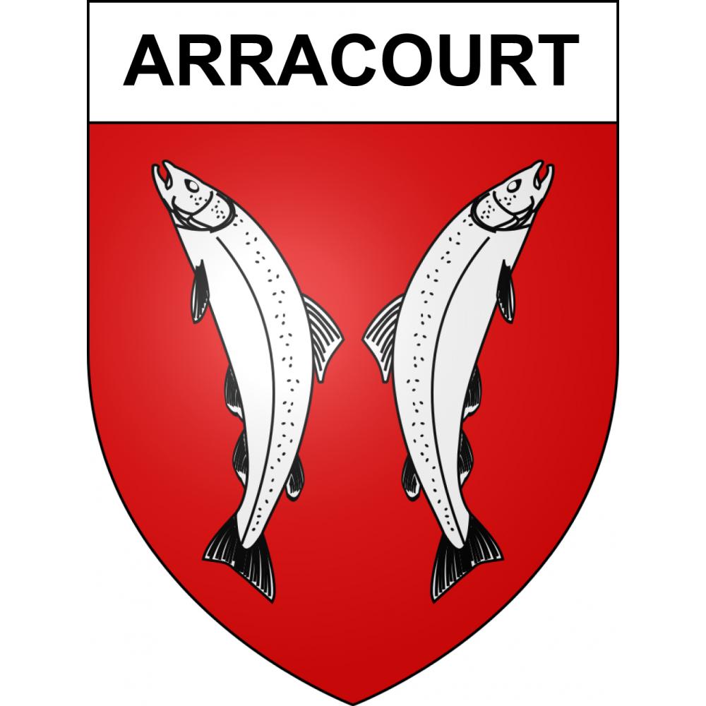 Arracourt 54 ville sticker blason écusson autocollant adhésif