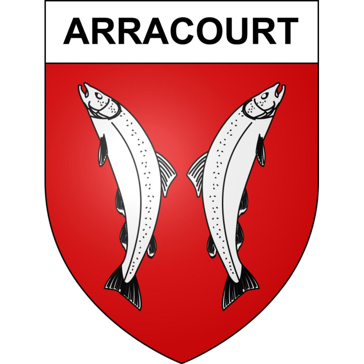 Pegatinas escudo de armas de Arracourt adhesivo de la etiqueta engomada