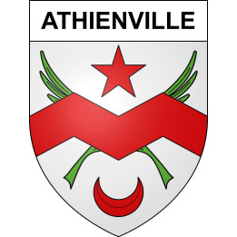 Athienville Sticker wappen, gelsenkirchen, augsburg, klebender aufkleber