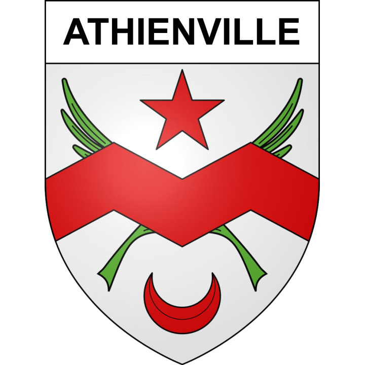 Athienville Sticker wappen, gelsenkirchen, augsburg, klebender aufkleber