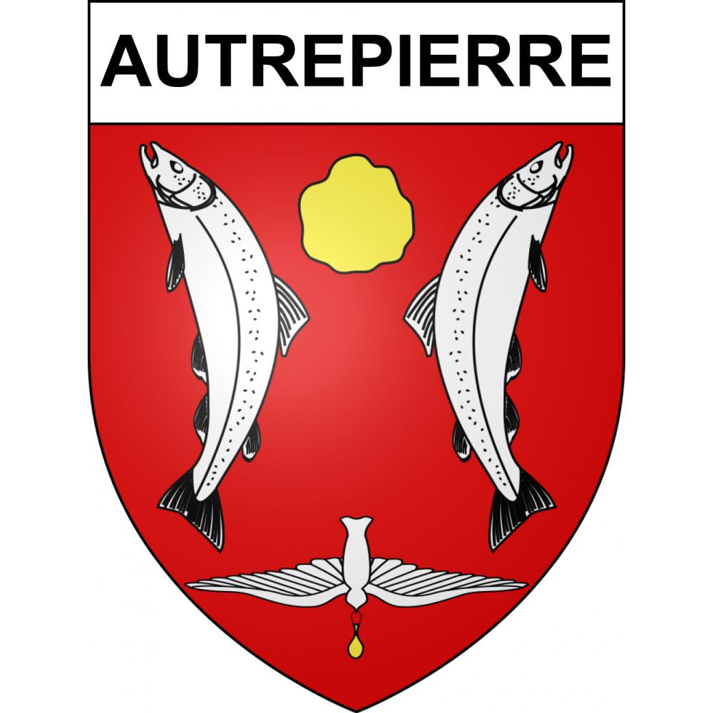 Autrepierre 54 ville sticker blason écusson autocollant adhésif