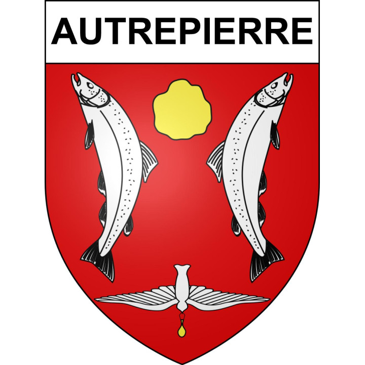 Autrepierre 54 ville sticker blason écusson autocollant adhésif