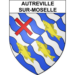 Autreville-sur-Moselle 54 ville sticker blason écusson autocollant adhésif