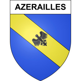 Azerailles 54 ville sticker blason écusson autocollant adhésif