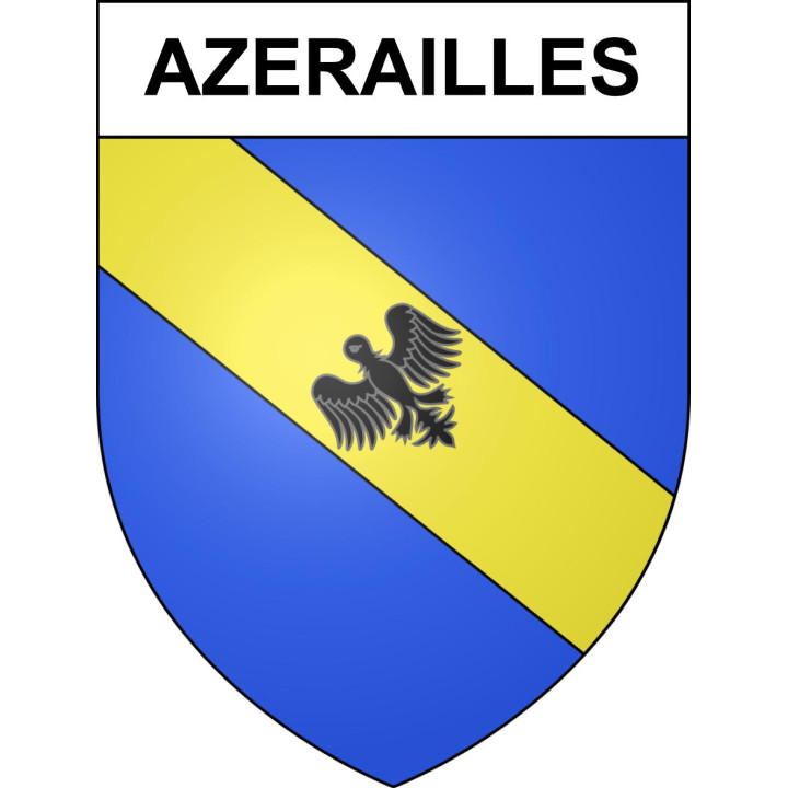 Azerailles 54 ville sticker blason écusson autocollant adhésif