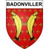 Pegatinas escudo de armas de Badonviller adhesivo de la etiqueta engomada