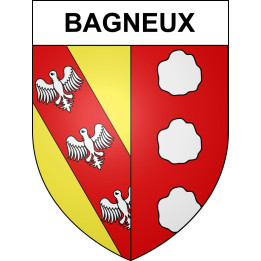 Pegatinas escudo de armas de Bagneux adhesivo de la etiqueta engomada