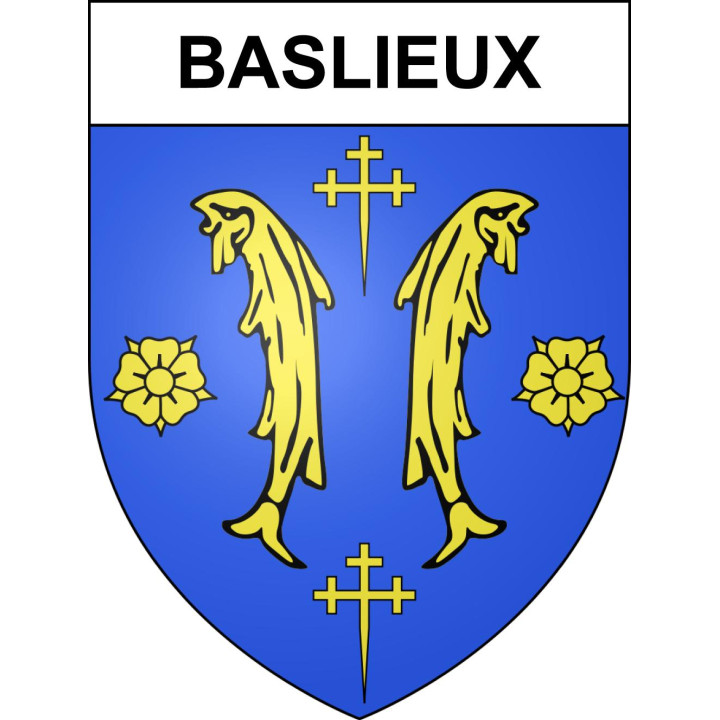 Baslieux Sticker wappen, gelsenkirchen, augsburg, klebender aufkleber