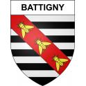 Battigny 54 ville sticker blason écusson autocollant adhésif