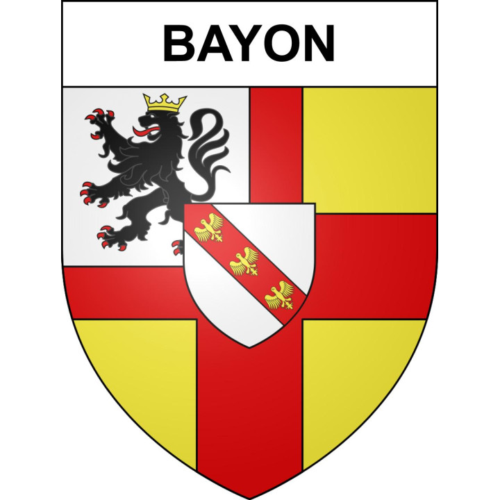 Pegatinas escudo de armas de Bayon adhesivo de la etiqueta engomada