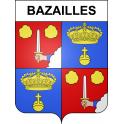 Bazailles 54 ville sticker blason écusson autocollant adhésif