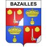 Stickers coat of arms Bazailles adhesive sticker