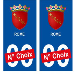Rome ville sticker numéro au choix autocollant blason Italie city