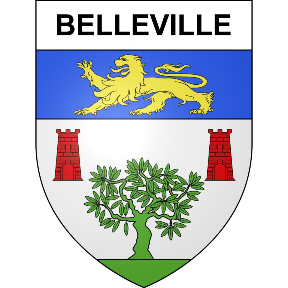 Pegatinas escudo de armas de Belleville adhesivo de la etiqueta engomada