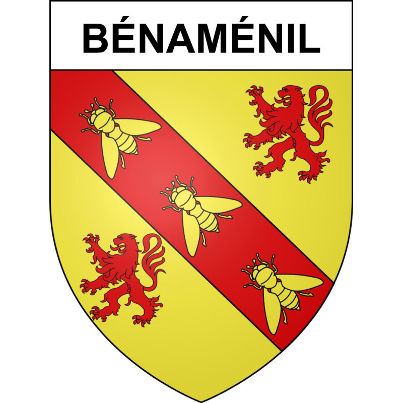 Bénaménil Sticker wappen, gelsenkirchen, augsburg, klebender aufkleber