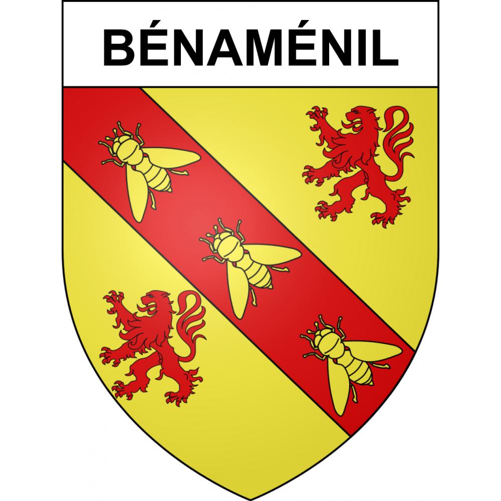 Pegatinas escudo de armas de Bénaménil adhesivo de la etiqueta engomada