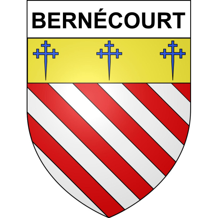 Bernécourt Sticker wappen, gelsenkirchen, augsburg, klebender aufkleber