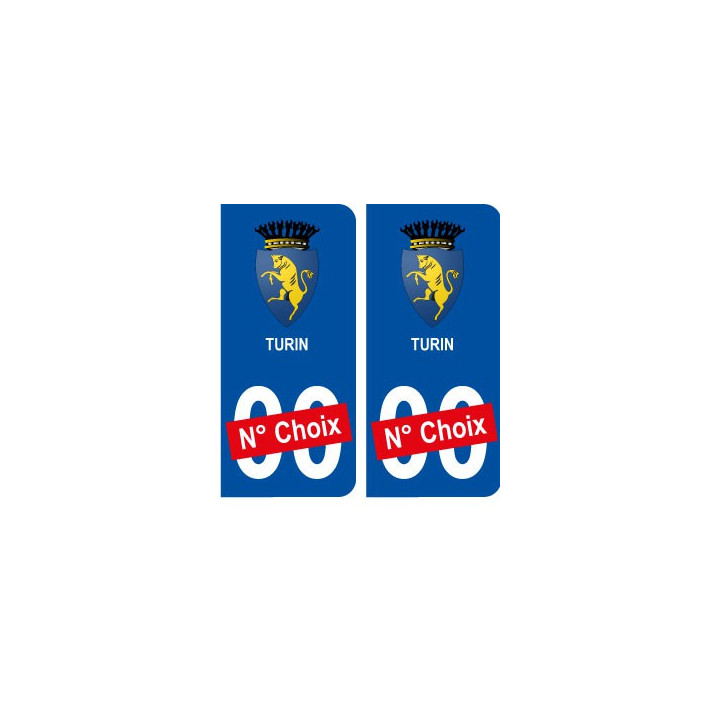 Turin ville sticker numéro au choix autocollant blason Italie city