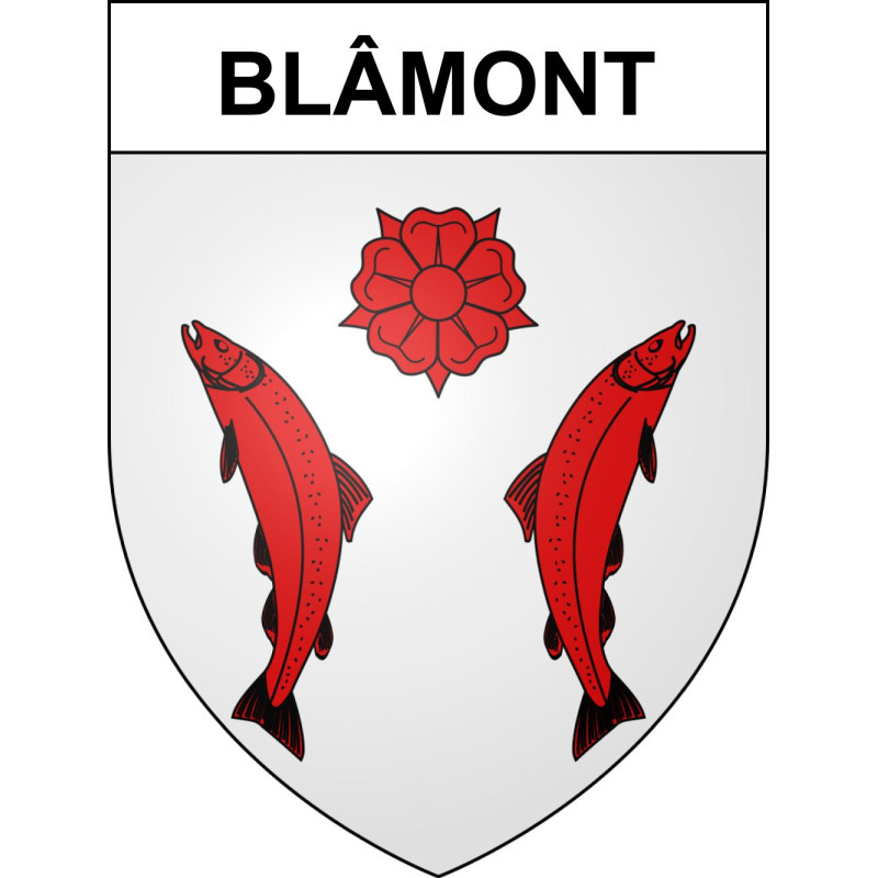 Pegatinas escudo de armas de Blâmont adhesivo de la etiqueta engomada