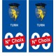 Turin ville sticker numéro au choix autocollant blason Italie city