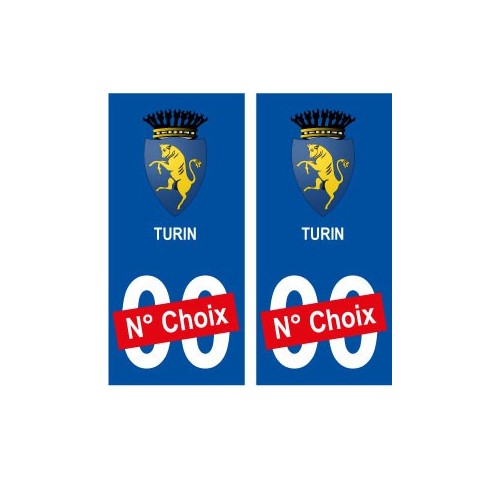 Turin ville sticker numéro au choix autocollant blason Italie city