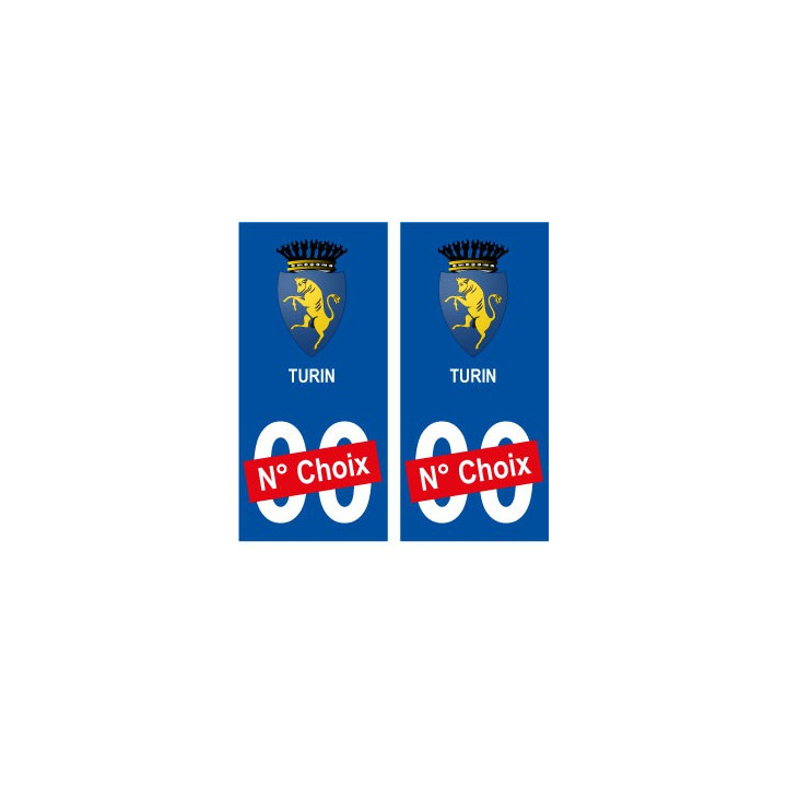Turin ville sticker numéro au choix autocollant blason Italie city