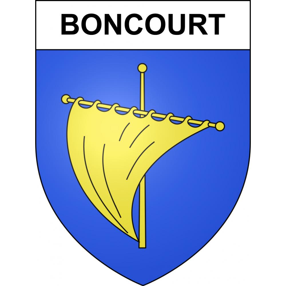 Pegatinas escudo de armas de Boncourt adhesivo de la etiqueta engomada