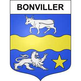 Pegatinas escudo de armas de Bonviller adhesivo de la etiqueta engomada