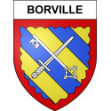 Stickers coat of arms Borville adhesive sticker