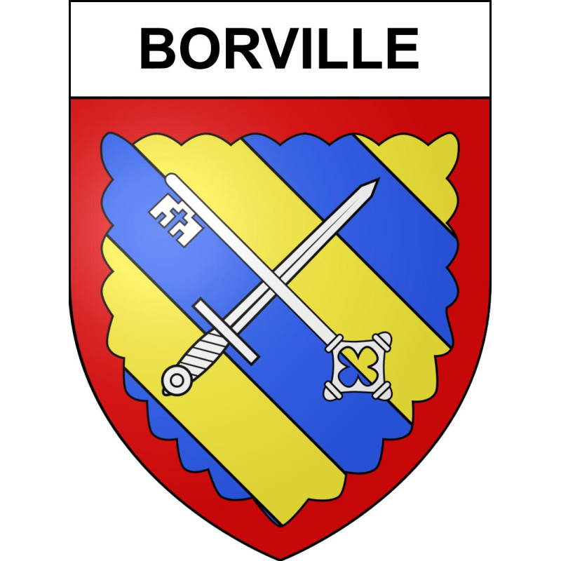 Stickers coat of arms Borville adhesive sticker
