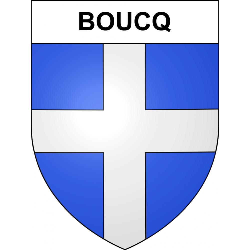 Pegatinas escudo de armas de Boucq adhesivo de la etiqueta engomada
