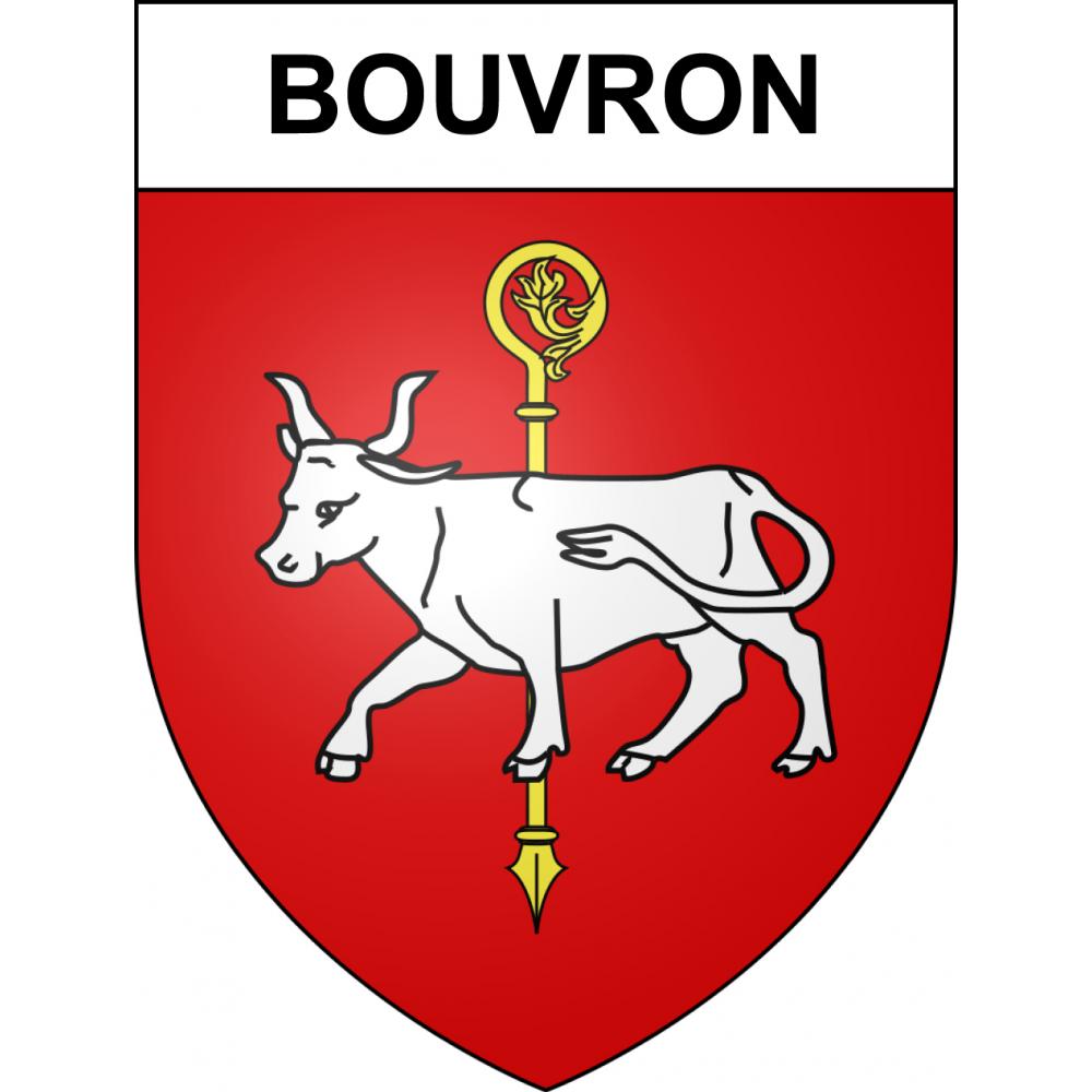 Pegatinas escudo de armas de Bouvron adhesivo de la etiqueta engomada