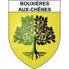 Pegatinas escudo de armas de Bouxières-aux-Chênes adhesivo de la etiqueta engomada