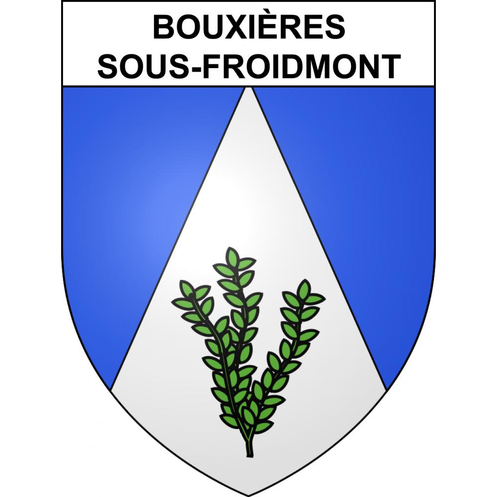 Pegatinas escudo de armas de Bouxières-sous-Froidmont adhesivo de la etiqueta engomada