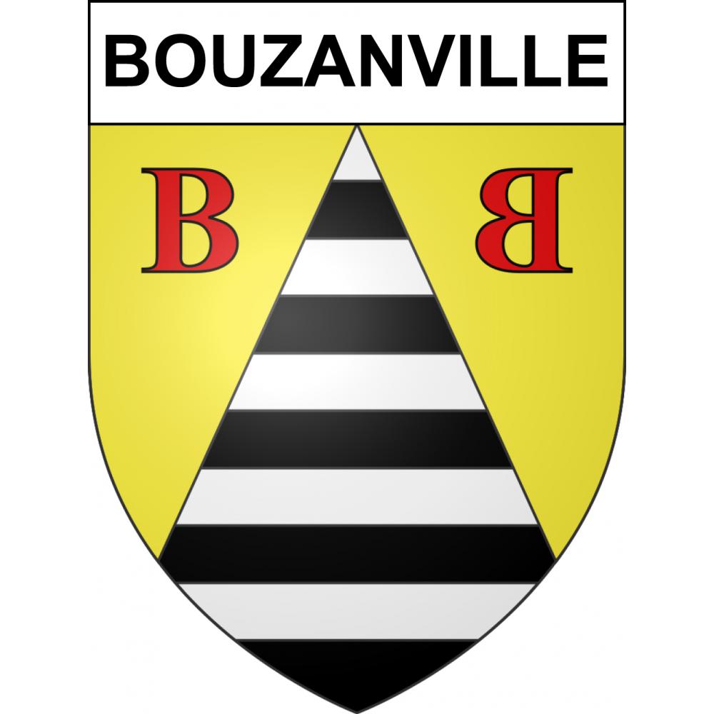 Pegatinas escudo de armas de Bouzanville adhesivo de la etiqueta engomada