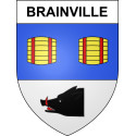 Brainville Sticker wappen, gelsenkirchen, augsburg, klebender aufkleber