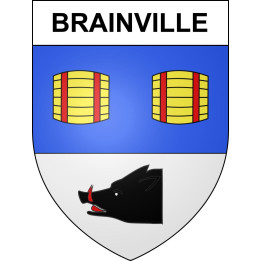 Stickers coat of arms Brainville adhesive sticker