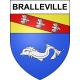 Pegatinas escudo de armas de Bralleville adhesivo de la etiqueta engomada