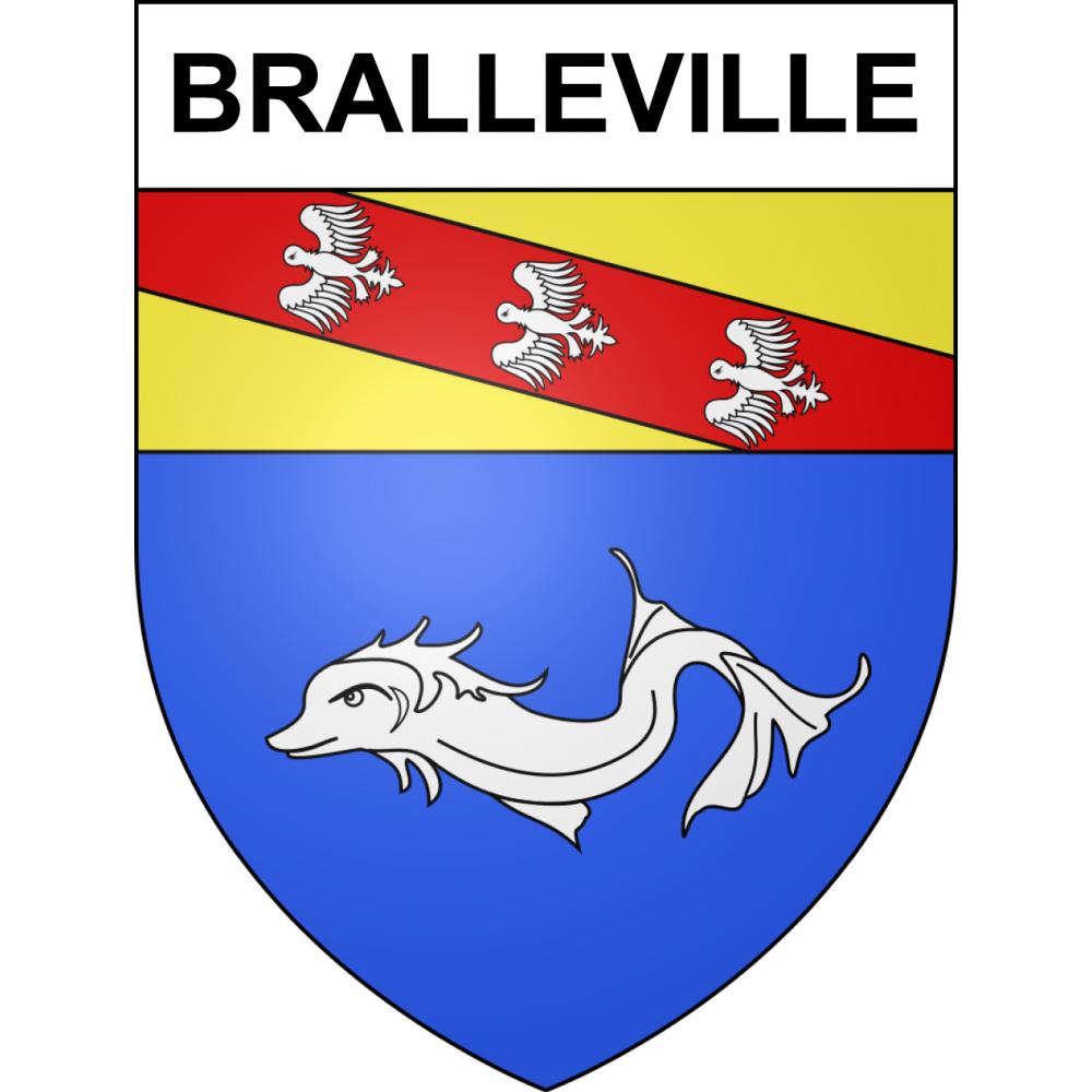 Bralleville 54 ville sticker blason écusson autocollant adhésif