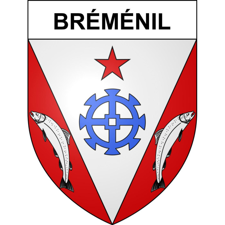 Pegatinas escudo de armas de Bréménil adhesivo de la etiqueta engomada