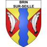 Pegatinas escudo de armas de Brin-sur-Seille adhesivo de la etiqueta engomada