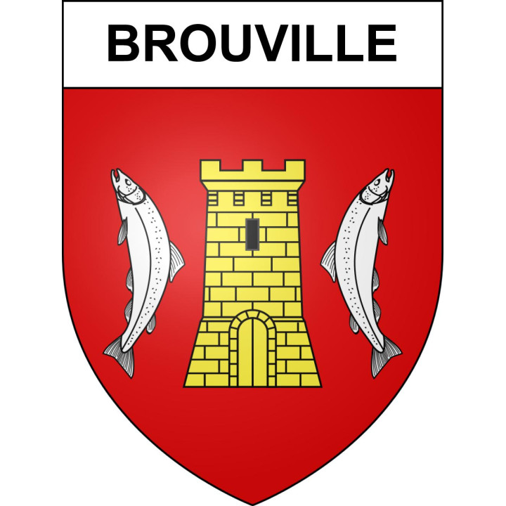 Stickers coat of arms Brouville adhesive sticker
