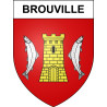 Pegatinas escudo de armas de Brouville adhesivo de la etiqueta engomada