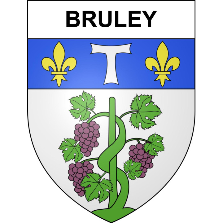 Bruley 54 ville sticker blason écusson autocollant adhésif