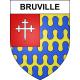 Pegatinas escudo de armas de Bruville adhesivo de la etiqueta engomada