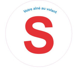 Signal sénior sticker autocollant votre ainé au volant logo 2 conduite