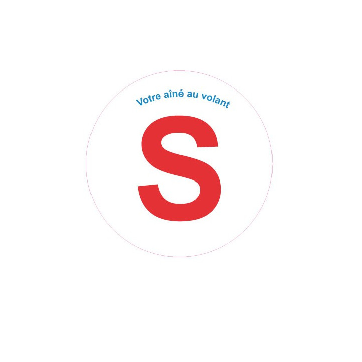 Signal sénior sticker autocollant votre ainé au volant logo 2 conduite