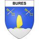 Bures 54 ville sticker blason écusson autocollant adhésif