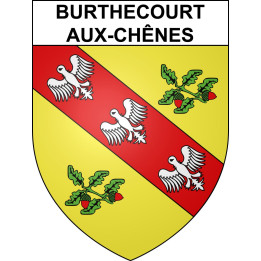 Pegatinas escudo de armas de Burthecourt-aux-Chênes adhesivo de la etiqueta engomada